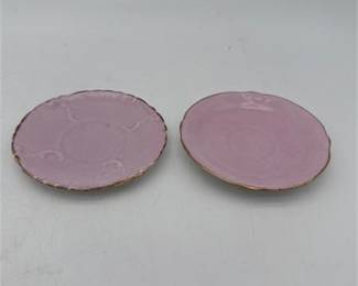 Lot 0319: Miniature Porcelain Doll's Tea Set, Pink & Gilt, 10 Pcs (photo 6)