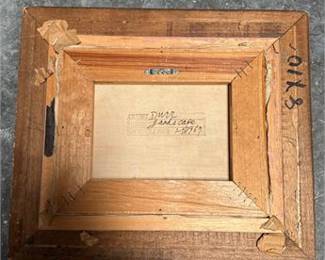 Lot 11: Continental Village Landscape Oil on Canvas, Giltwood Frame (photo 2)