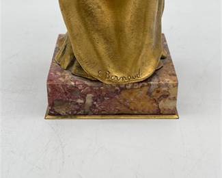 Lot 0033: Eugène Bernoud Gilt Bronze & Ivory Figure, 9.5"H (photo 3)