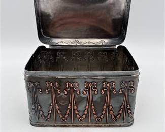 Lot 0489: English Silverplate on Copper Neoclassical Box (photo 7)