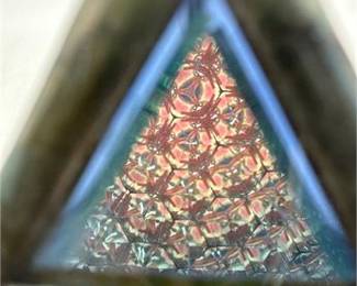 Lot 0245: Handmade Iridescent Art Glass Kaleidoscope, Unmarked (photo 6)