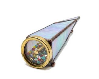 Lot 0245: Handmade Iridescent Art Glass Kaleidoscope, Unmarked (photo 2)
