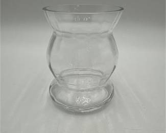 Lot 0835: Clear Pressed-Glass Footed Vase with Flared Rim (photo 5)