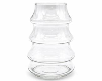 Lot 0379: Clear Glass Tiered Bubble Vase, Apparently Unmarked — current bid $5