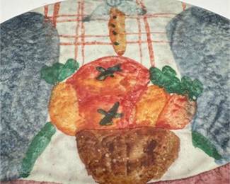 Lot 479: "The Cellar" Italian Majolica Grocer Figural Wall Plaque (photo 9)