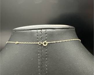 Lot 495: Gold-Tone Open-Circle Pendant Necklace with Accent Stones (photo 3)
