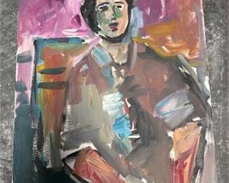 Lot 941: Jose Trujillo "Quiet Moments" Oil on Canvas, 16 × 20 in — current bid $5