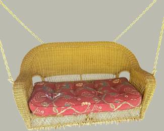 Resin Wicker Porch Swing