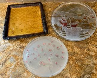 three plates