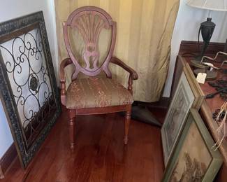 Wall art, chair 