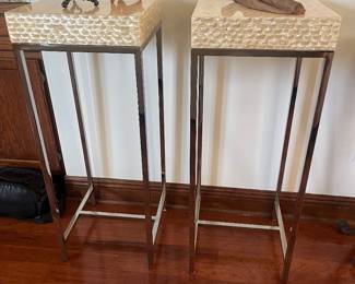 Pair of display tables 