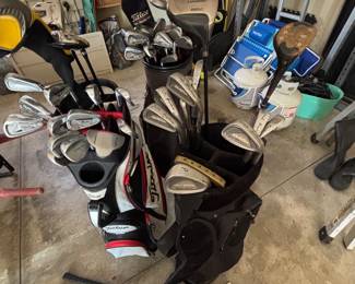Lots of Golf clubs