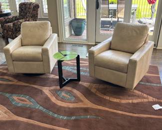 Leather swivel chairs