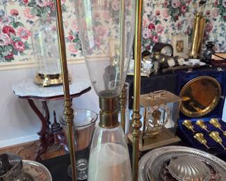Vintage brass large hourglass