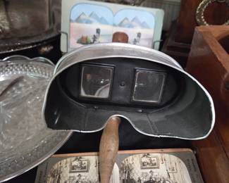 Antique Stereoscope viewer & images