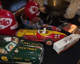 Vintage Marx wind-up race cars