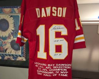 Len Dawson Hall of Fame jersey, signed & verified