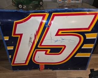 Michael Waltrip race car used door panel - signed