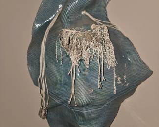 Wire mesh hanging sculptures - signed