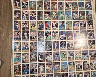 Uncut Topps baseball & basketball card sheets
