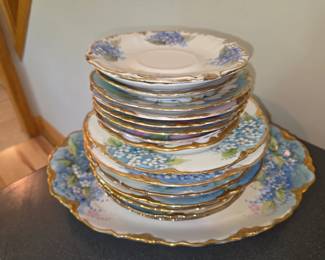 Antique gold-rimmed dishes
