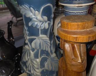 Phoenix glass vase