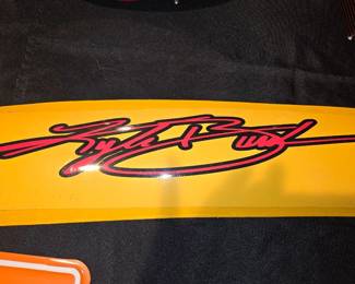 Kyle Busch driver side name panel - signed on back