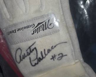 Rusty Wallace signed racing gloves - pair