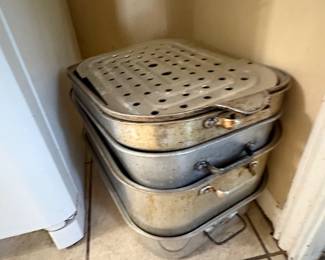 Old aluminum pans