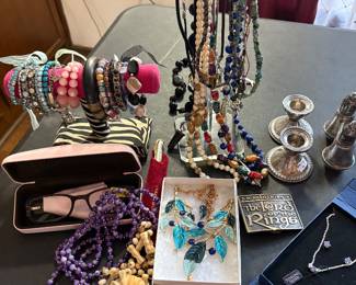 Variety of Costume Jewelry Necklaces, Bracelets
