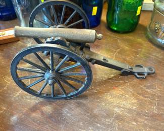 Brass and metal cannon