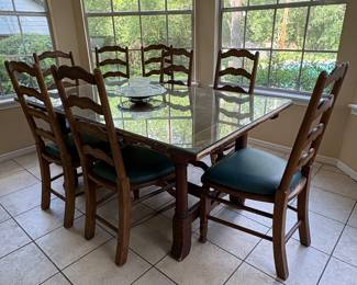 Kitchen table with chairs and leaves