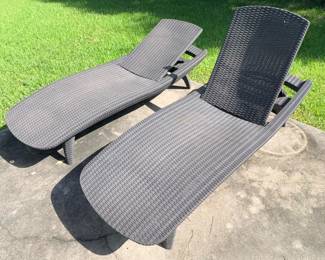 Lounge chairs pool