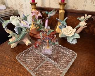 Humming Bird Figurines, Serving Dishes
