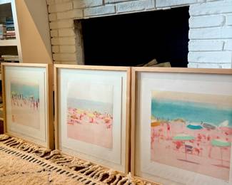 Isca Greenfield-Sanders, Wildwood Etchings Triptych, 2014, Direct to plate photo gravure and aquatint. From Paulson Bott Press, California