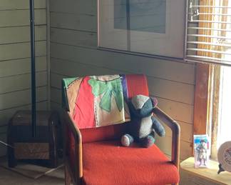 OLD CHAIR-HAS LOVESEAT TO MATCH