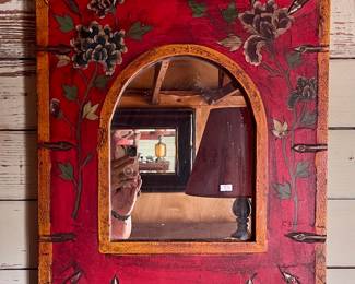 RUSTIC PAINTED MIRROR