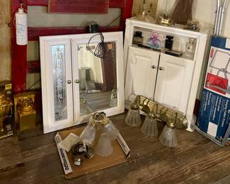 VANITY CABINETS, LIGHT FIXTURES
