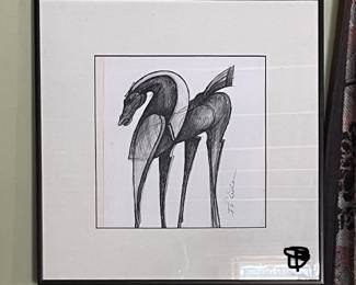 ANOTHER HORSE ORIGINAL DRAWING BY FRITS VAN EEDEN