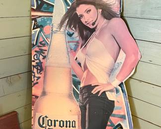 VINTAGE CORONA BEER STAND UP DISPLAY