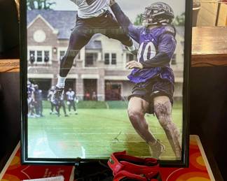 LA GRANGE FOOTBALL PLAYER JK DOBBINS SIGNED PRINT