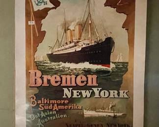 VINTAGE FOREIGN CALENDAR WITH GREAT NAUTICAL ART
