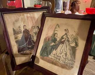 VINTAGE VICTORIAN FRAMED ART