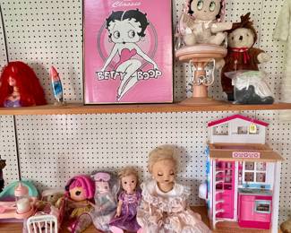 BETTY BOOP FRAMED PRINT, DOLLS