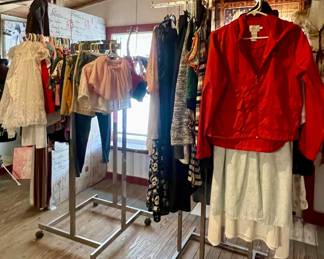 CLOTHING, METAL DISPLAY RACKS