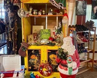PAINTED ARMOIRE, HOLIDAY DECOR