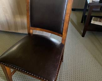 We have six nail head, dining chairs, Mint Condition $50 each
