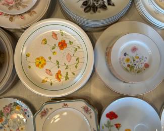 Vintage Floral Plates