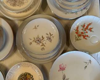 Vintage Floral Plates