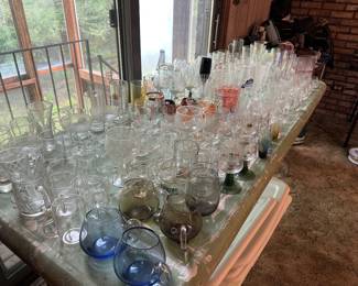Vintage Glassware, Stemmed, Steins, Etc